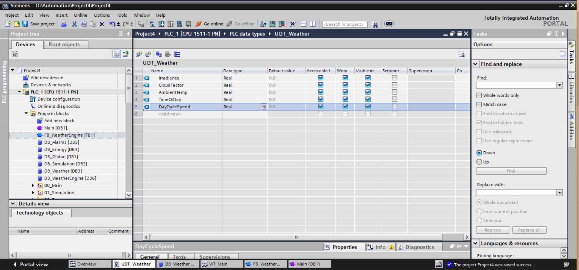 UDT_Weather — Structured data type definition