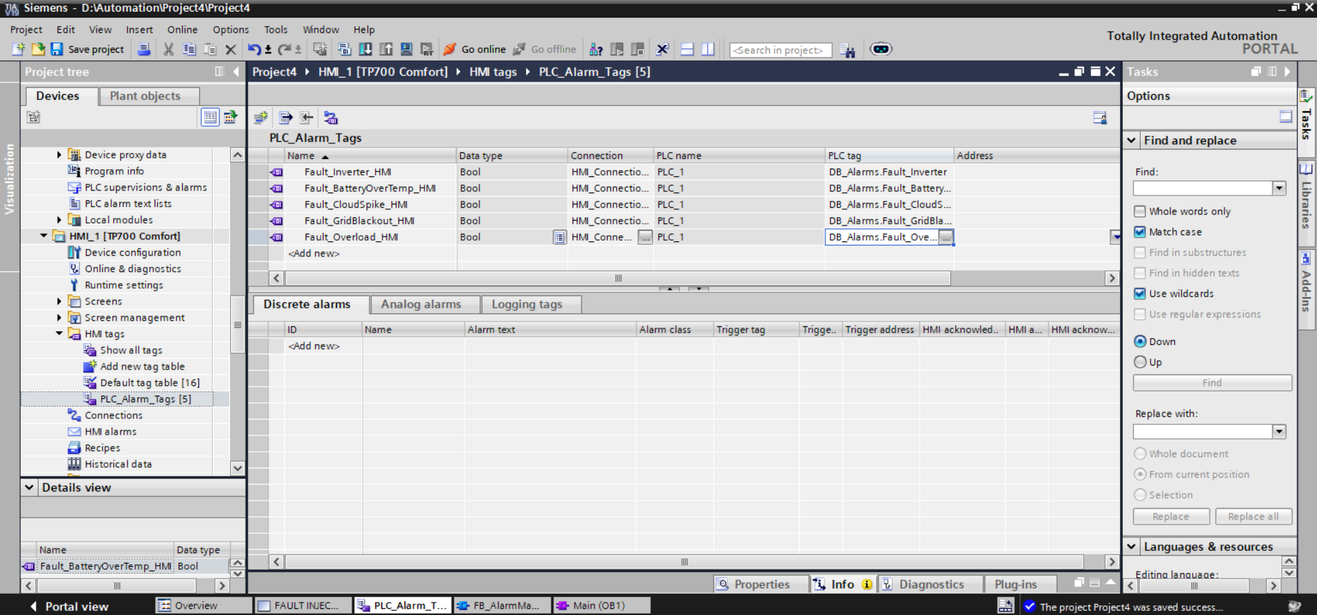 HMI Tag Table — PLC_Alarm_Tags [5]