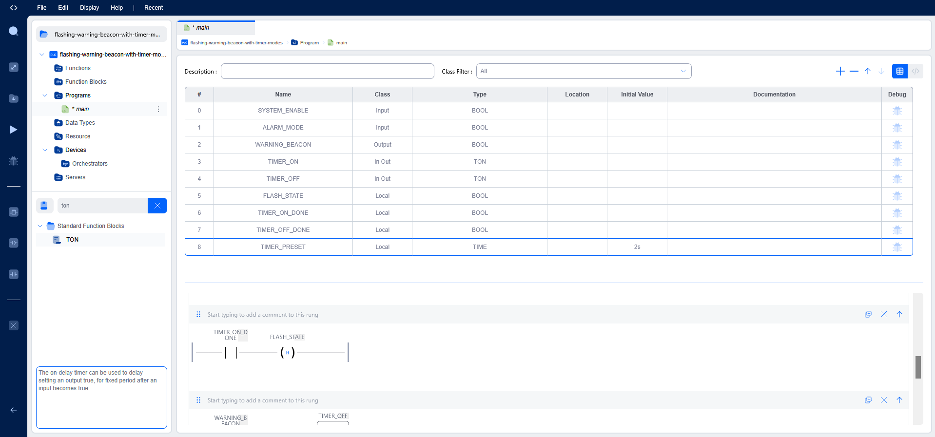 PLC Project Screenshot 1