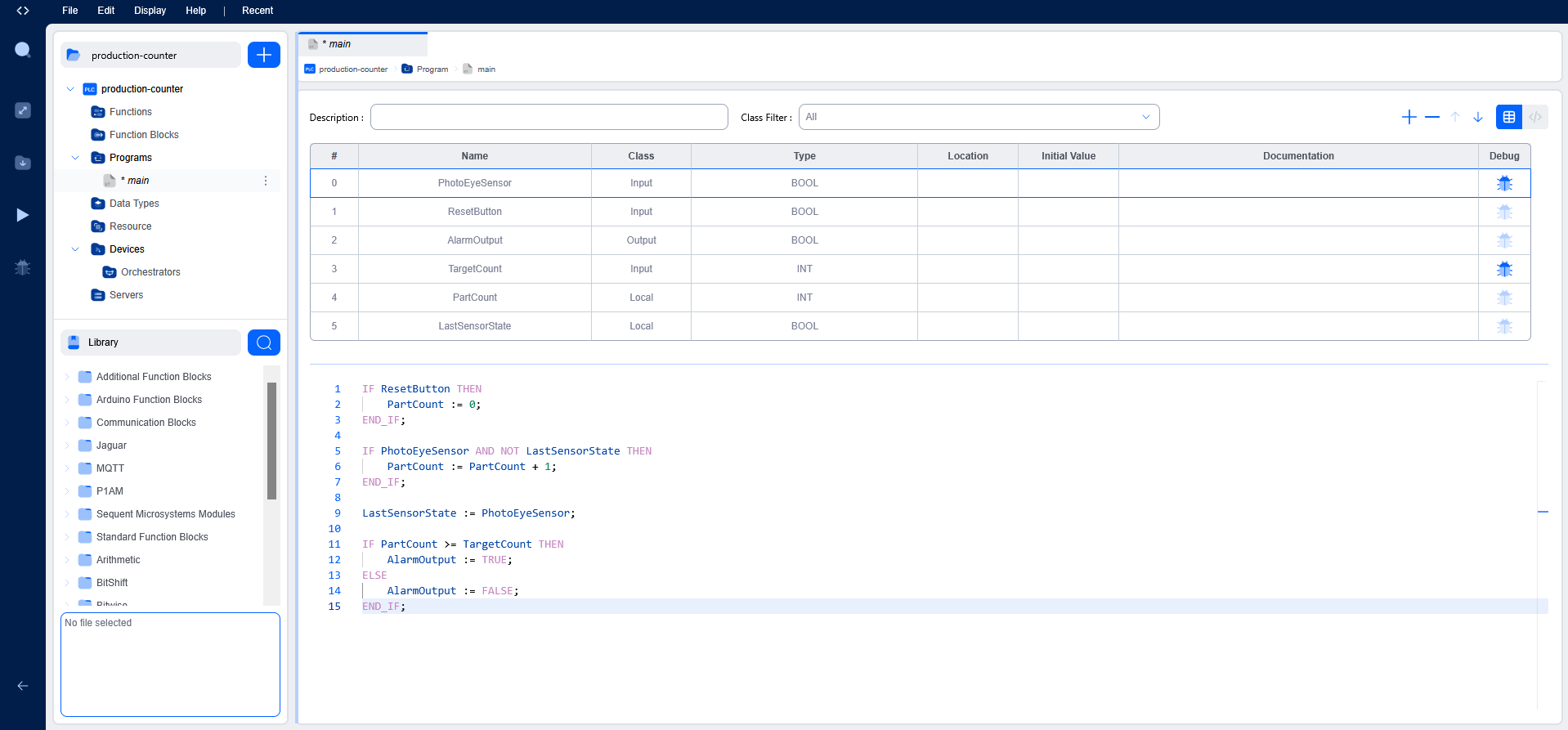PLC Project Screenshot 2