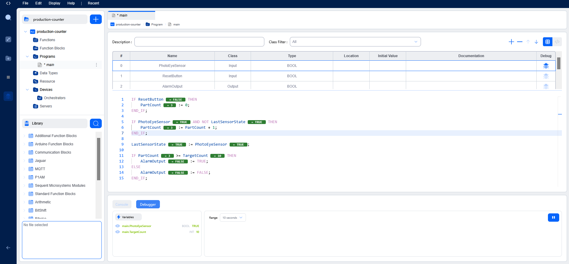 PLC Project Screenshot 3