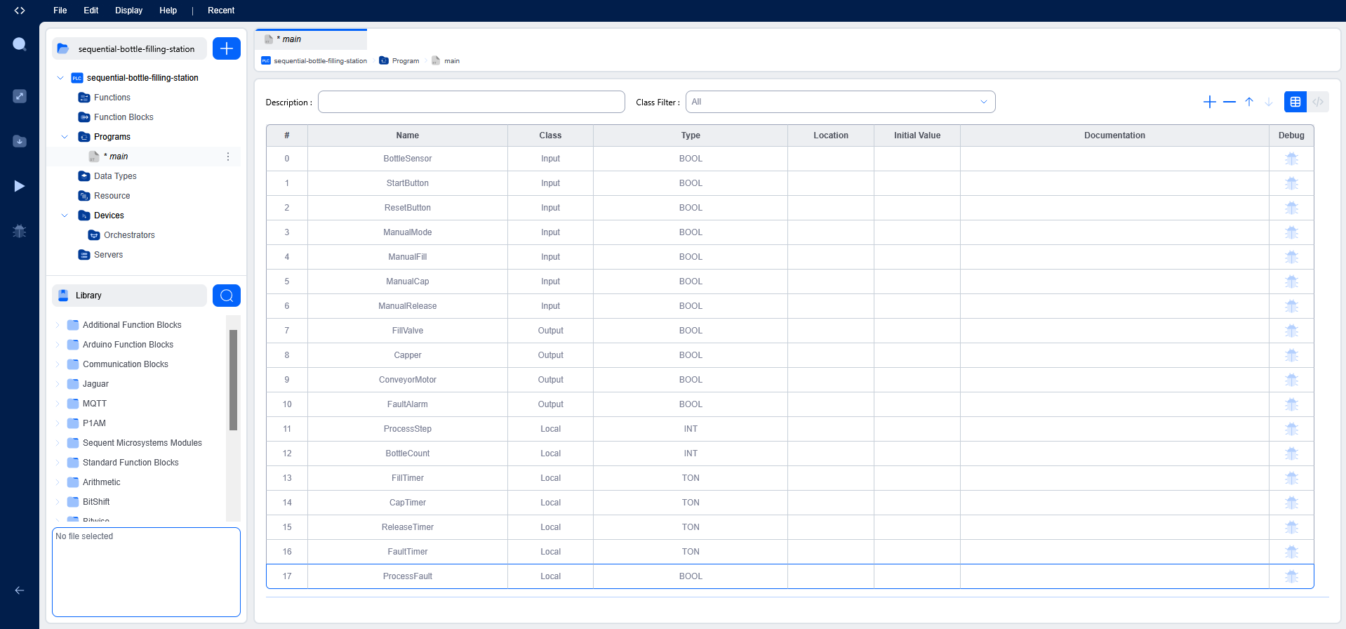 Project Variables