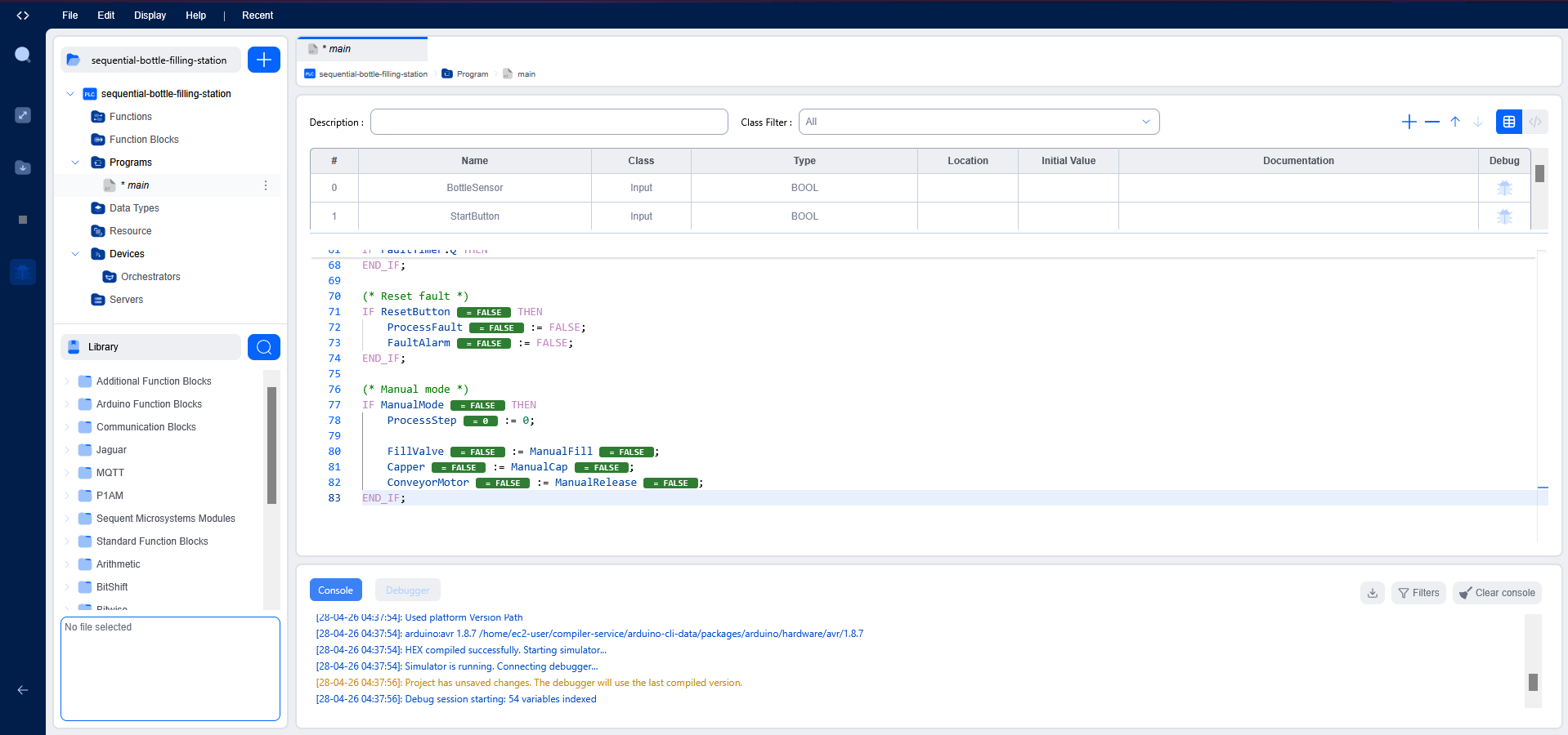 Structured Text Logic